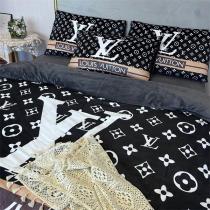 ルイヴィトン 偽物 寝具4点セット ベージュライン 上品なロゴとモノグラム柄 LOUIS VUITTON