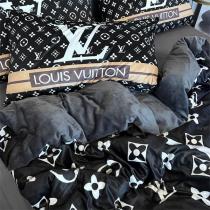 ルイヴィトン 偽物 寝具4点セット ベージュライン 上品なロゴとモノグラム柄 LOUIS VUITTON