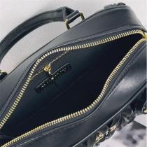 ミュウミュウ 偽物 ハンドバッグ マトラッセ キルティング ダークブラウン ゴールドロゴ MIU MIU