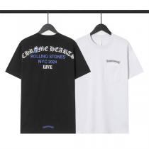 2026 ブランド別新作 クロムハーツ スーパーコピー Tシャツ ROLLING STONES ロゴ CHROME HEARTS