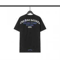 2026 ブランド別新作 クロムハーツ スーパーコピー Tシャツ ROLLING STONES ロゴ CHROME HEARTS
