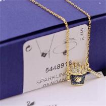 SWAROVSKI コピー ネックレス フライドポテトモチーフ ゴールドチェーン キュートデザイン スワロフスキー