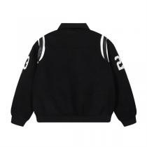 ステューシー 偽物 ジャケット ブラック スポーティ&ストリート ロゴ刺繍入り STUSSY