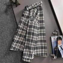 Yves Saint Laurent コピー ジャケット ブラック×ホワイト チェック柄 エレガント&シンプル イヴ・サンローラン