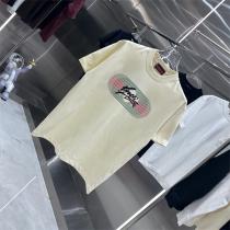 Gucc1 偽物 Tシャツ ロゴ＆ストライプ バーガンディ＆クリーム カジュアル＆ラグジュアリー Gucc1