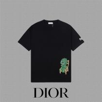 DIOR スーパーコピー Tシャツ ロゴとキャラクター刺繍 洗練された遊び心あるデザイン ディオール