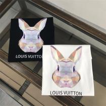 ルイヴィトン スーパーコピー Tシャツ カラフルウサギアート ロゴと抽象的なデザイン LOUIS VUITTON