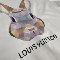 ルイヴィトン スーパーコピー Tシャツ カラフルウサギアート ロゴと抽象的なデザイン LOUIS VUITTON