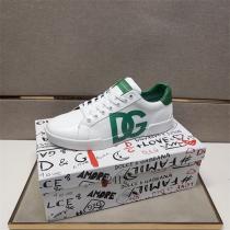 ドルチェ＆ガッバーナ コピー スニーカー グリーンアクセント DGロゴ シンプルエレガンス Dolce&Gabbana