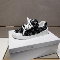 ドルチェ＆ガッバーナ スーパーコピー スニーカー チェック柄 ブラックホワイト DGロゴ スタイリッシュ Dolce&Gabbana
