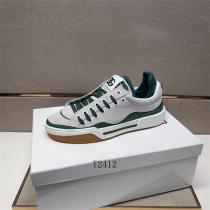 Dolce&Gabbana コピー スニーカー ホワイトレザー スエード モダンデザイン DGロゴ ドルチェ＆ガッバーナ