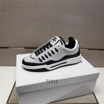 Dolce&Gabbana コピー スニーカー ホワイトレザー スエード モダンデザイン DGロゴ ドルチェ＆ガッバーナ