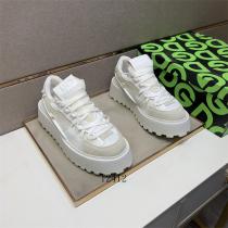 Dolce&Gabbana コピー スニーカー ホワイトレザー メッシュ スポーツエレガンス DGロゴ ドルチェ＆ガッバーナ