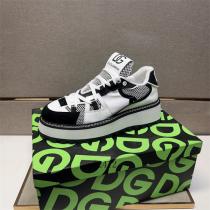 ドルチェ＆ガッバーナ 偽物 スニーカー ホワイトブラック コントラスト DGロゴ 厚底ソール Dolce&Gabbana