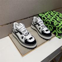 ドルチェ＆ガッバーナ 偽物 スニーカー ホワイトブラック コントラスト DGロゴ 厚底ソール Dolce&Gabbana