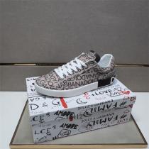 Dolce&Gabbana スーパーコピー スニーカー ホワイトソール 黒ヒール DGロゴ AMOREプリント ドルチェ＆ガッバーナ