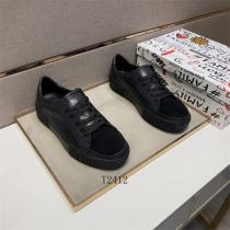 Dolce&Gabbana 偽物 スニーカー ブラックレザー スエード ロゴ控えめ スポーティーエレガンス ドルチェ＆ガッバーナ