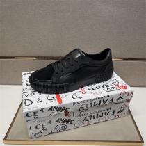 Dolce&Gabbana 偽物 スニーカー ブラックレザー スエード ロゴ控えめ スポーティーエレガンス ドルチェ＆ガッバーナ