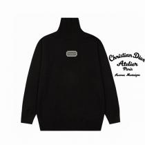ディオール スーパーコピー セーター エクリュ＆チャコール タートルネック ロゴメタルプレート DIOR