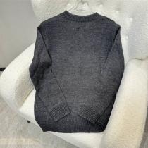 DIOR コピー セーター ダークグレー 刺繍メッセージ カジュアルで個性的 ディオール