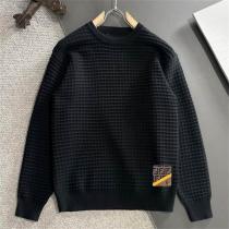 FENDI スーパーコピー セーター クリーム＆ダークグレー 立体パターン ロゴアクセント フェンデイ