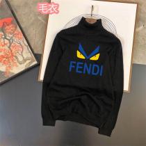 フェンデイ コピー セーター アイボリー ロゴ目デザイン タートルネック カジュアルスタイル FENDI