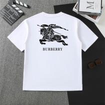 バーバリー コピー Tシャツ サンドホワイト＆オニキスブラック 騎士デザイン ロゴ重ね付け BURBERRY
