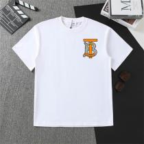 BURBERRY 偽物 Tシャツ ソフトホワイト＆グラファイト Bロゴ オレンジシルバーデザイン バーバリー