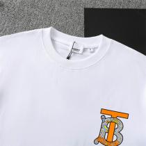 BURBERRY 偽物 Tシャツ ソフトホワイト＆グラファイト Bロゴ オレンジシルバーデザイン バーバリー