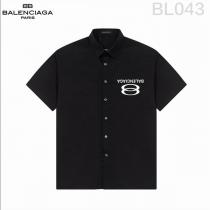 BALENCIAGA スーパーコピー シャツ シャドウブラック ロゴ＆円モチーフ インパクトデザイン バレンシアガ