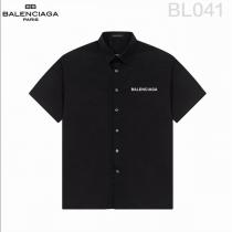 バレンシアガ コピー シャツ アッシュブラック ロゴ＆自由の女神像 パリグラフィック BALENCIAGA