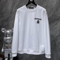 クロムハーツ コピー トレーナー ホワイト ロゴ＆花模様 グラフィックプリント CHROME HEARTS