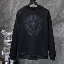 クロムハーツ コピー トレーナー ホワイト ロゴ＆花模様 グラフィックプリント CHROME HEARTS