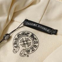 CHROME HEARTS コピー パーカー サンドクリーム クロス刺繍 メッセージデザイン クロムハーツ