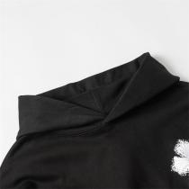 クロムハーツ スーパーコピー パーカー スペースブラック ロゴ＆クロス グラフィック刺繍 CHROME HEARTS