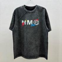 Maison Margiela スーパーコピー Tシャツ アートグラフィック MM6 ロゴ ペイント メゾン マルジェラ