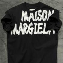 メゾン マルジェラ コピー Tシャツ ラフタッチ ロゴ プリント 柄 Maison Margiela