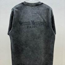 メゾン マルジェラ 偽物 Tシャツ ダークグレー ヴィンテージ加工 カラフル数字 Maison Margiela
