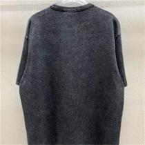 Maison Margiela スーパーコピー Tシャツ ダークグレー ブルーグラデーション ロゴと数字 メゾン マルジェラ