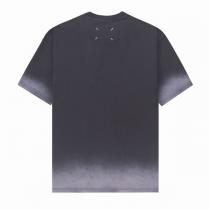 メゾン マルジェラ コピー Tシャツ ダークグレー アートグラフィック 数字重なり Maison Margiela