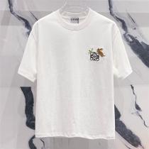 LOUIS VUITTON スーパーコピー Tシャツ 刺繍デザイン 遊び心溢れる 動物 花モチーフ ルイヴィトン 