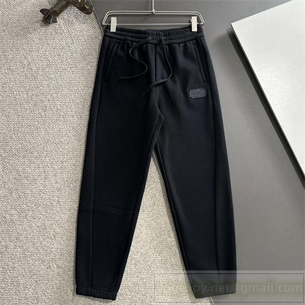 DIOR スーパーコピースウェットパンツ ブラック ロゴタグ ジップポケット付き ディオール