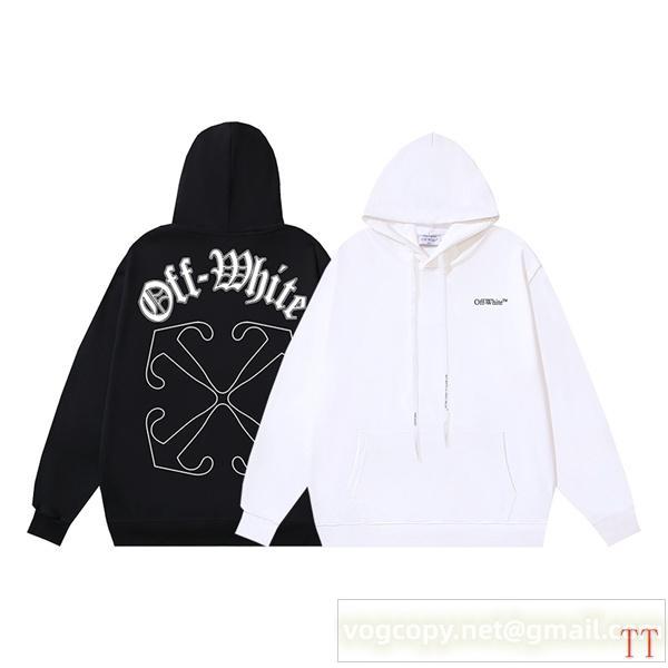 オフホワイト スーパーコピー パーカー 矢印 ストリート グラフィックデザイン 都会的な雰囲気 Off-White