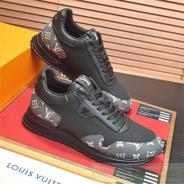 ルイヴィトン スーパーコピー スニーカー ホワイトレザー＆オレンジキャンバス ロゴ入り LOUIS VUITTON