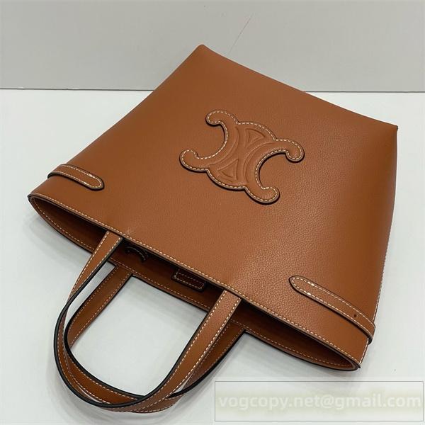 CELINE スーパーコピー トートバッグ レザー Cロゴ ホワイトステッチ