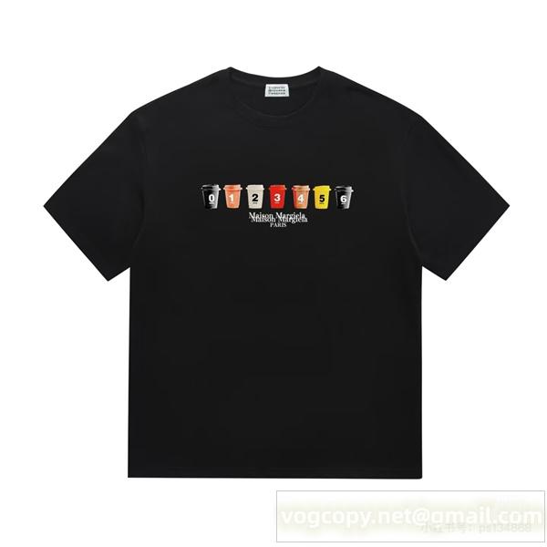 メゾン マルジェラ 偽物 Tシャツ ホワイト ゴミ箱 数字 グラフィック