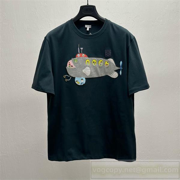 おすすめ LOEWE コピー Tシャツ サブマリン刺繍 カラフル デザイン ロエベ