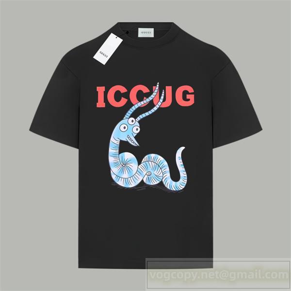 Gucc1 コピー Tシャツ アートワーク ICCOUG キャラクター グラフィック Gucc1