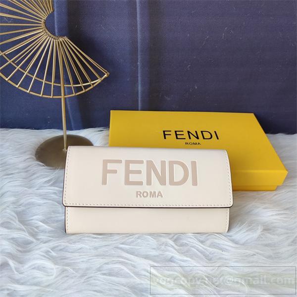 2026人気新作 FENDI 偽物 財布 ロゴ ROMA ベージュ オレンジ レザー  フェンディ