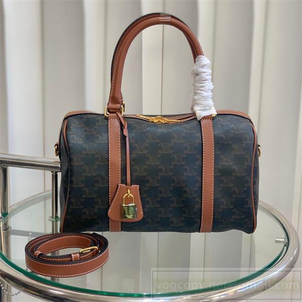 セリーヌ コピー ハンドバッグ ベージュ ワインレッド ゴールド Cモチーフ CELINE